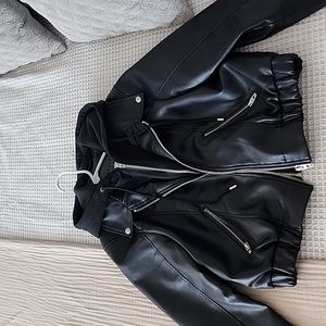 Blank Nyc moto hoodie jacket